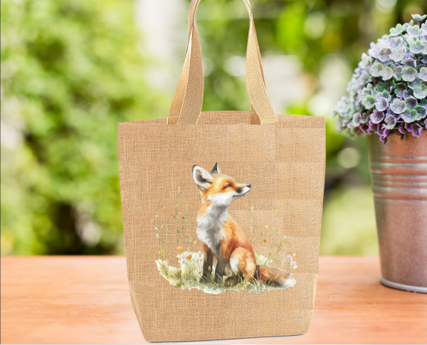 Fox Tote Bag, Fox Bag, Personalised Tote Bag